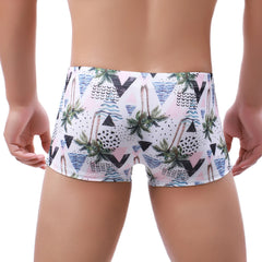 Mens Boxers Swimwear Fashions Printing Style Lace-up Swimming Trunk Summer Beachwear Bathing Shorts