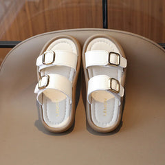 New Summer Slippers Boy Fashion Thick Bottom Flip Flops for Children Cut-outs Girls Beach Shoes