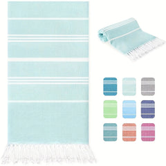 100X180cm Turkish Beach Towel Oversized Sand Free Tassel Quick Dry Swim Extra Large Light Travel for Adults Gifts Accessories 