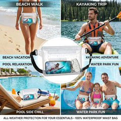 Waterproof Fanny Pack Waist Pouch Triple Zip Dry Bag Phone Passport Holder Beach Swim Kayak Water Sports Cruise Essentials 2026