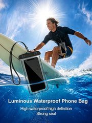 Universal Waterproof Phone Case Touch Screen Dry Bag HD Underwater Pouch for Swimming Beach Up to 7.0 Inch