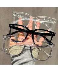 3pcs Unisex Square Frame Blue Light Blocking Glasses - Stylish Campus Look, Face-Flattering Optical Eyewear