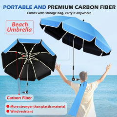 360 Adjustable Chair Umbrella With Clamp 23-inch Beach Chair Sunshade Camping and Fishing Umbrella Anti-Uv Beach Chair Parasol