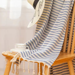 100x200cm Hot Sale Beach Towels Luxury Striped Tassel 100% Cotton Sauna Spa Bath Towel For Home Travel Turkish Large Beach Towel