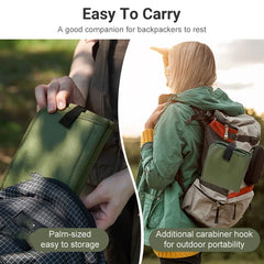 TARKA Foldable Outdoor Sitting Pad 600D Oxford Cloth Waterproof Beach Cushion Portable Hiking Camping Sitting Pad for Travel