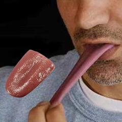 1PC-Hot Horror Funny Tricks Whole Person False Simulation Rubber Tongue Prank Maker Trick Kids Boy Toys Halloween Prank Silicone