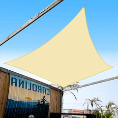 Outdoor Rectangular Sun Sail - Breathable UV Resistant Shade Cover for Backyard Balcony Camping, Easy Installation & Clean