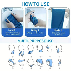 Breathable Cooling Towel Ultra Soft Lightweight Microfiber Towels Sunstroke Prevention Quick Drying Yoga Swimming Gym Towel