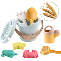 9 Piece Beach Sand Toys, Durable Sand Bucket with Shovel Tool, Thickened Material, Sand Castle Outdoor Play Set Birthday Present