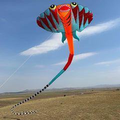 12.5M 3D Soft Ray Kite 9 Air Inlet Inflatable Large Animal Beach Professional Kites Easy To Fly Anti Tear Packaging Bag Cometas