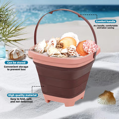 Beach sand toy for children, small extensionable water bucket with multiple functions and portability, suitable for baby sand pl