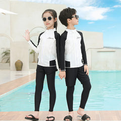 Girls Boy Rash Guards Long Sleeve Swimsuit Youth Kids Sun Protection Fishing Water Beach Surfing Sunsuit Quick Dry Bathing Suit