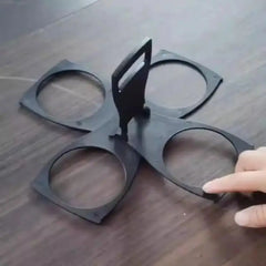 Unique Plastic Foldable Cup Holder Anti Scalding Rotating Carousel Drink Carrier 4-Cups Cup Carrier Camping
