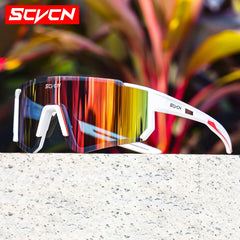 SCVCN New Outdoor Cycling Sunglasses Men Road Driving Bike Glasses Sports Mountain Climbing Women Bicycle Cycling UV400 Goggles
