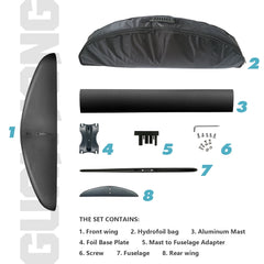 Hot Selling Carbon Sup Wing Foil Set Kitesurfing Kites Surfboard 3 Piece Set With Inflatable Sup Board Includes Pump Hydrofoil