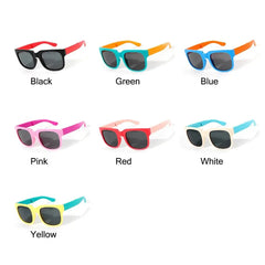 Kids Sunglasses for Toddler Boys and Girls Foldable Sunglasses Children Eyewear Square Frame Travel Goggle UV 400 Shades Eyewear