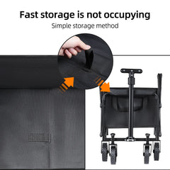 Foldable Portable Picnic Outdoor Camping Cart Heavy Duty Folding Utility Cart Shopping Beach Collapsible Folding Utility Cart