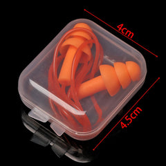 Soft Silicone Ear Plugs with Rope Colorful Swimming Ears Protector Noise Reduction Ear Plug Hearing Protection Pool Accessories