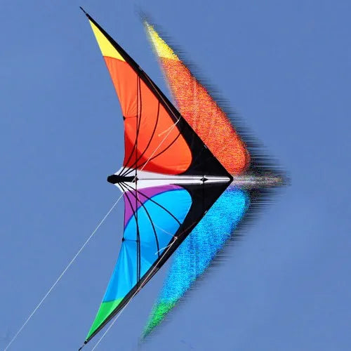 Outdoor Sport For Adults Power Stunt Kite Dual Line 1.8/2.4m Triangle Kite Good  Flying Toys With Handle And Line Sports Beach
