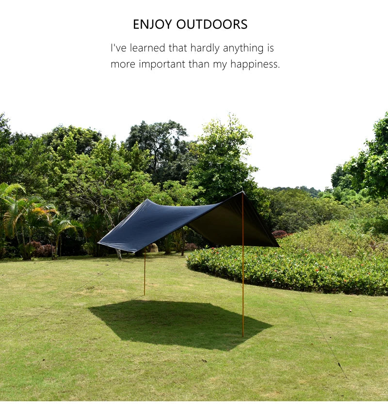 3.6x2.8m Beach Sun Shelter Tarp Tent Shade Ultralight UV Garden Awning Canopy Sunshade Outdoor Camping Hammock Rain Fly