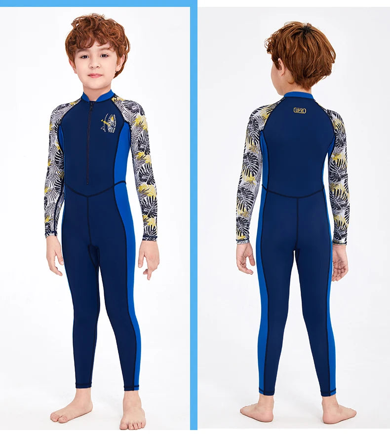 One-Piece Rash Guard for Kids, UV Sun Protection, Full Body Diving Bathing Suit, Swim Skins Swimsuit, UPF 50 + UV Sun Protection