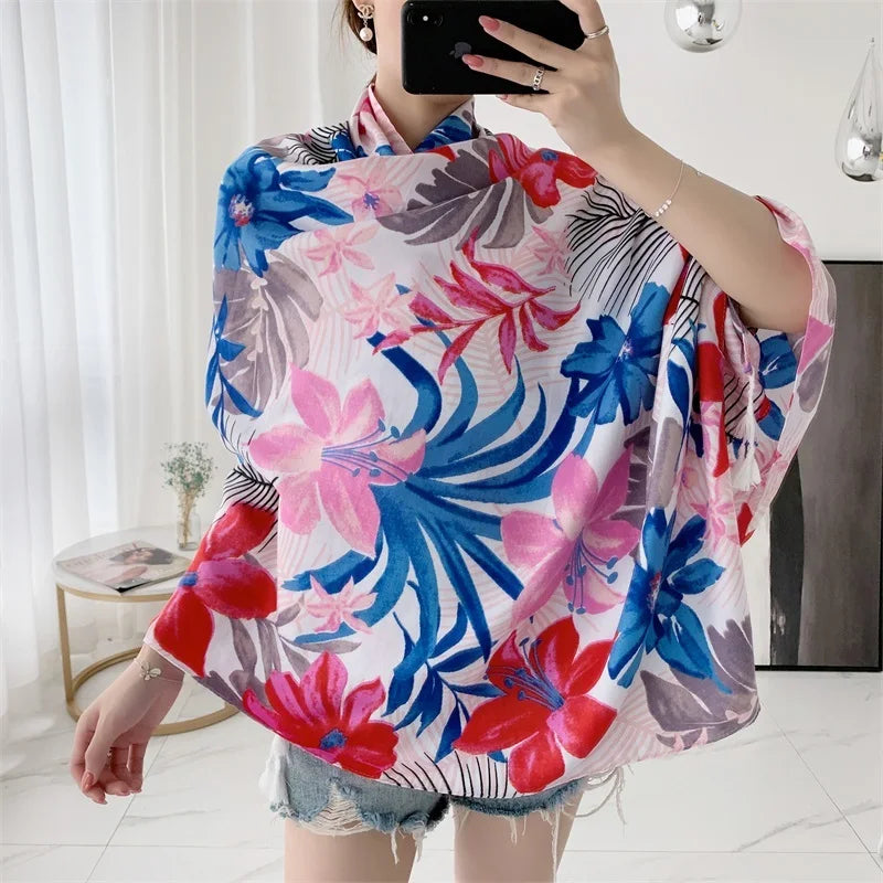 20 Styles 90x180cm Cotton Linen Summer Beach Dress Bikini Cover-ups Sarong Wrap Scarf Women Brazilian Swimsuit Bathing Cover Up