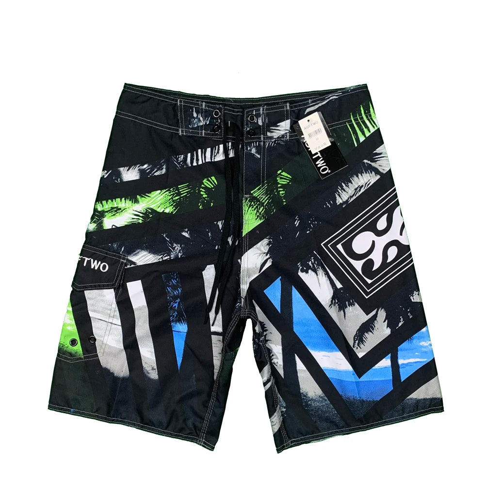 New Printed Men's Swimming Shorts Surfing Beach Pants Running Shorts Bermuda Plate Pants Casual Fitness Pants Swimwear