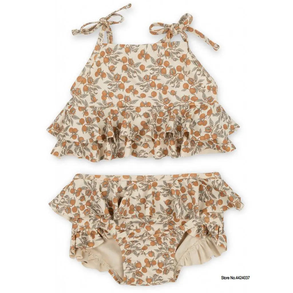 KS Baby Girls Swimming Suit Wear 18M-9T Flower Children Brand Kawaii BC Mr TAO Clothes Kids SwimWears Sister Brother Matching