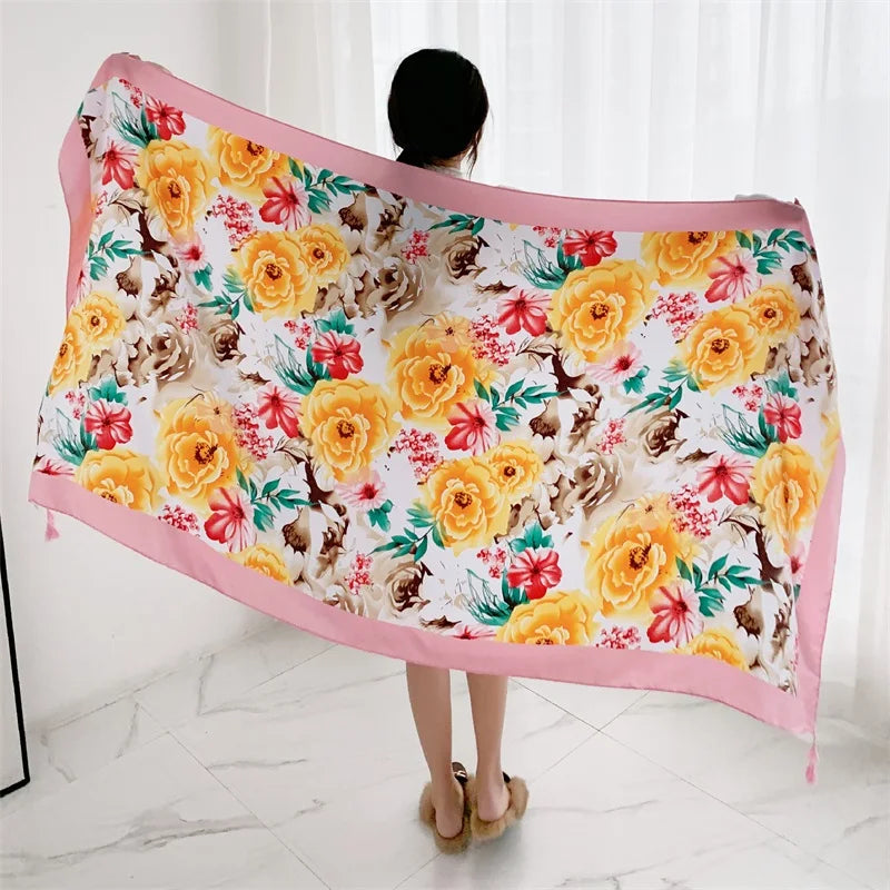 20 Styles 90x180cm Cotton Linen Summer Beach Dress Bikini Cover-ups Sarong Wrap Scarf Women Brazilian Swimsuit Bathing Cover Up