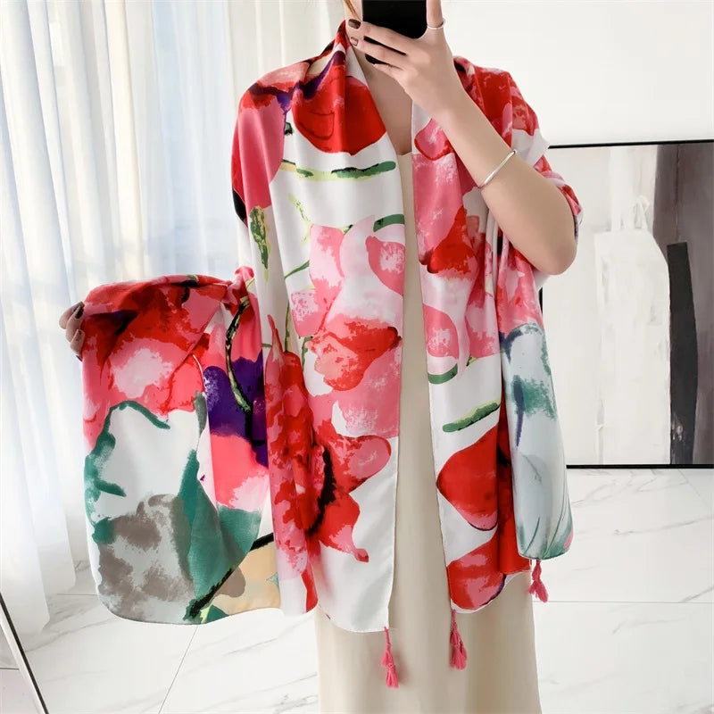 20 Styles 90x180cm Cotton Linen Summer Beach Dress Bikini Cover-ups Sarong Wrap Scarf Women Brazilian Swimsuit Bathing Cover Up