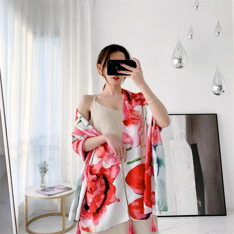 20 Styles 90x180cm Cotton Linen Summer Beach Dress Bikini Cover-ups Sarong Wrap Scarf Women Brazilian Swimsuit Bathing Cover Up