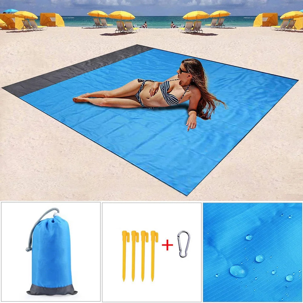 2026 Oversized Beach Mat Sand Free Beach Towel Outdoor Travel Camping Beach Blanket Home Decor Rugs Portable Foldable Picnic Mat