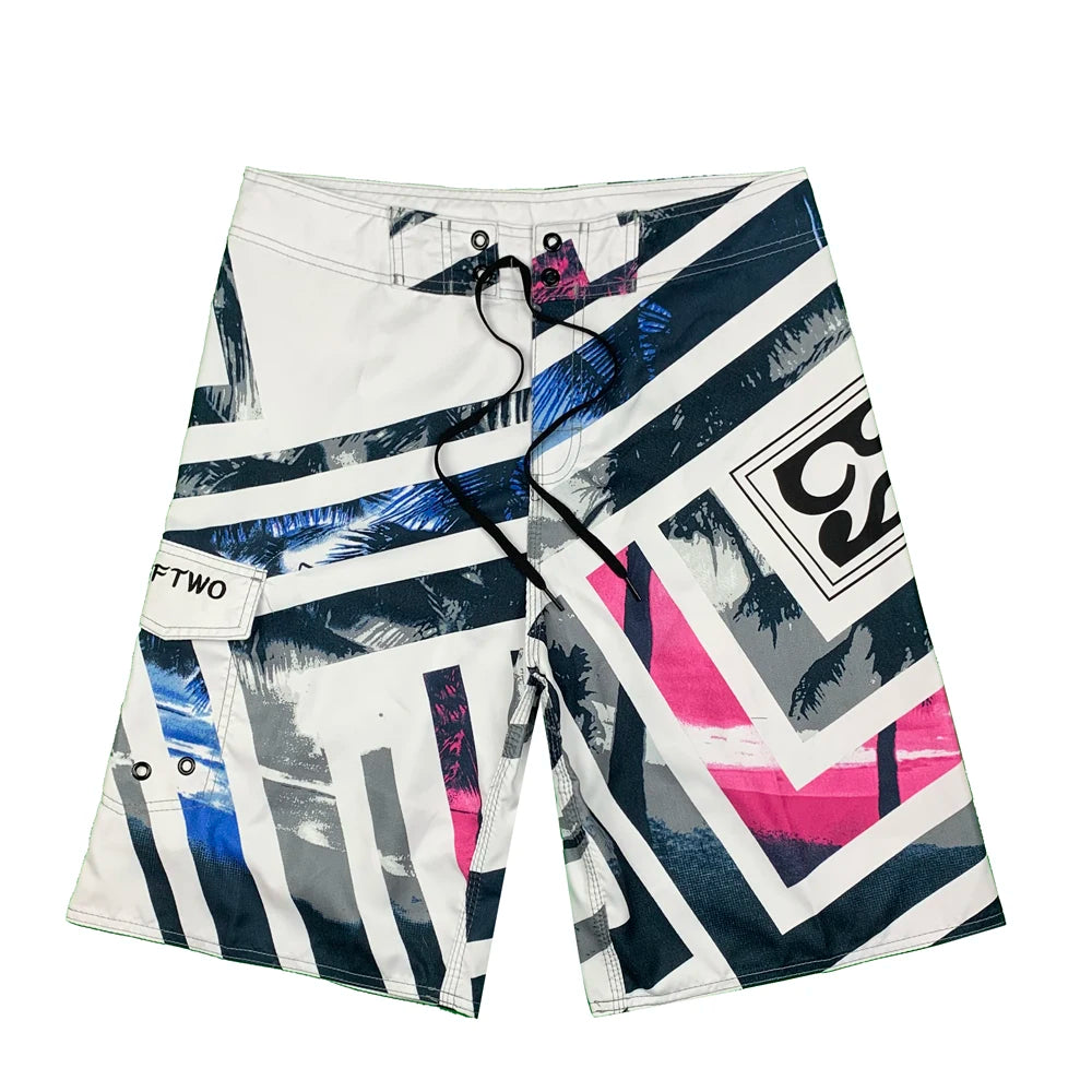 New Printed Men's Swimming Shorts Surfing Beach Pants Running Shorts Bermuda Plate Pants Casual Fitness Pants Swimwear