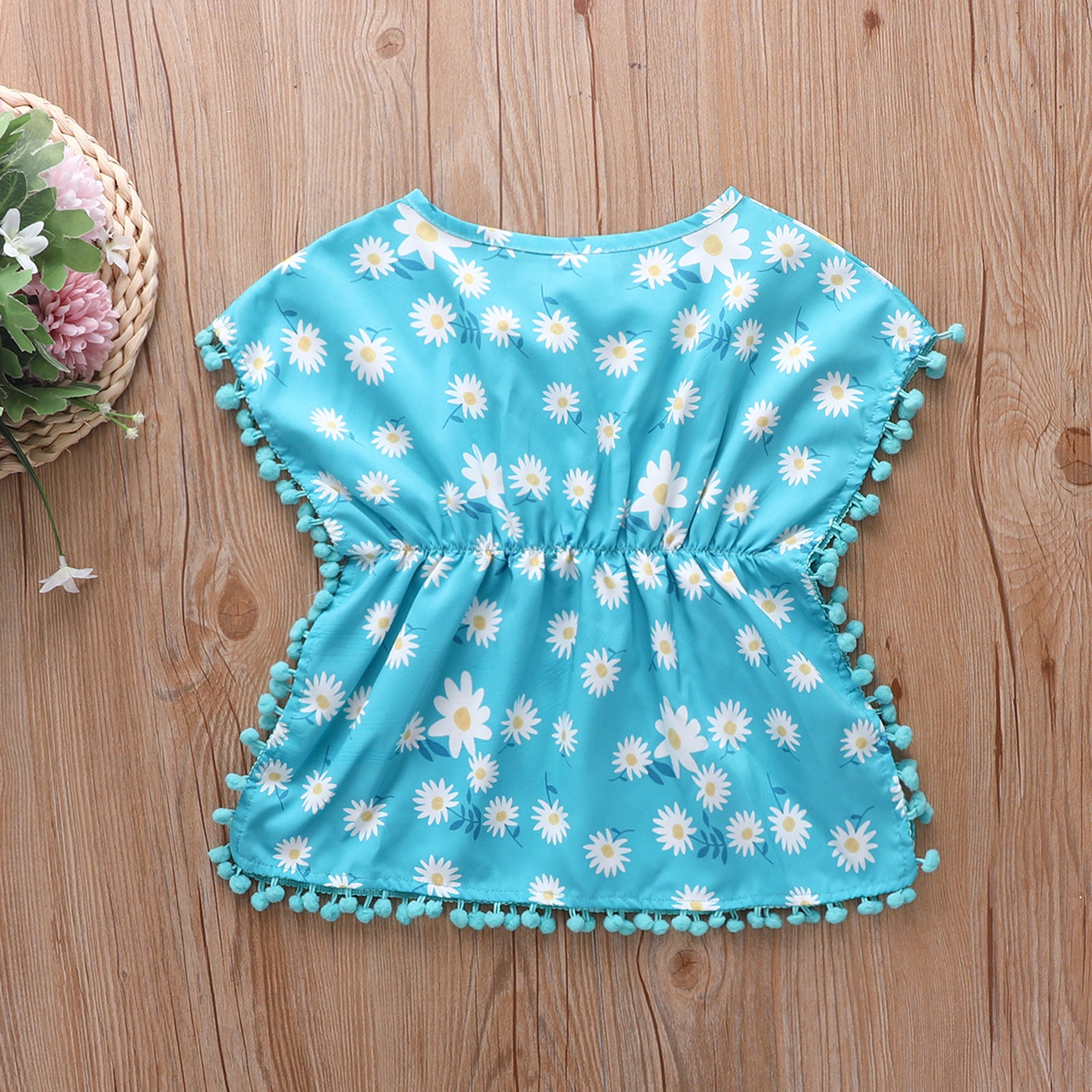 0-5Y Baby Girls Swimwear Cover-up 2026 Summer Leopard Tassel Kids Beach Dress Poncho Swimsuits Bikini Cover Ups Toddler Sundress