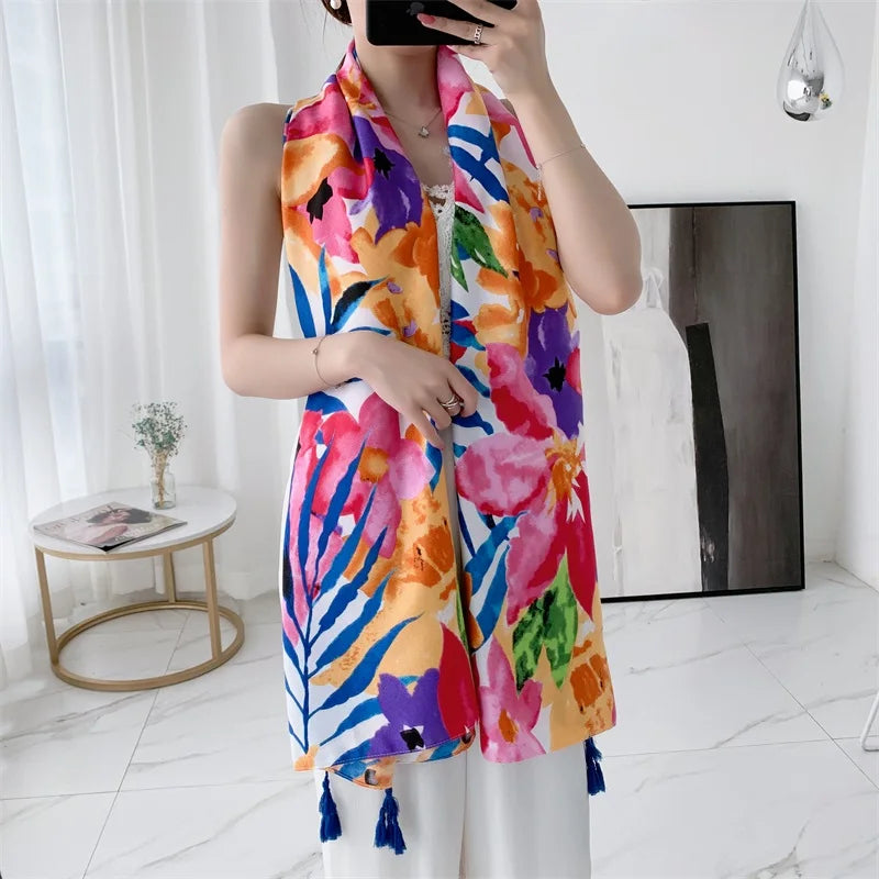 20 Styles 90x180cm Cotton Linen Summer Beach Dress Bikini Cover-ups Sarong Wrap Scarf Women Brazilian Swimsuit Bathing Cover Up