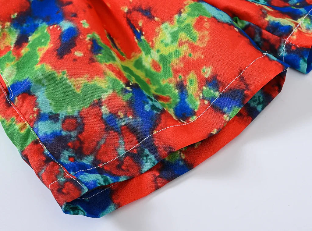 Boys Cartoon Print Beach Shorts Summer Quick Dry Swim Trunks Kids Casual Board Shorts Toddler Swimwear Bathing Suit For 2-8Y