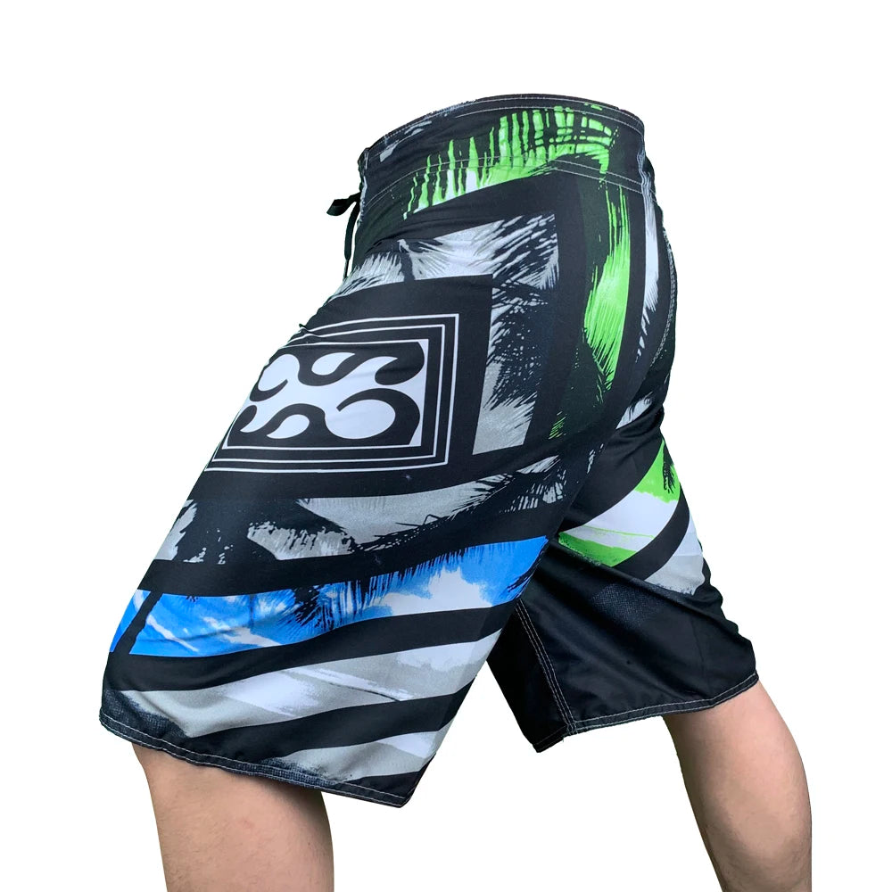 New Printed Men's Swimming Shorts Surfing Beach Pants Running Shorts Bermuda Plate Pants Casual Fitness Pants Swimwear