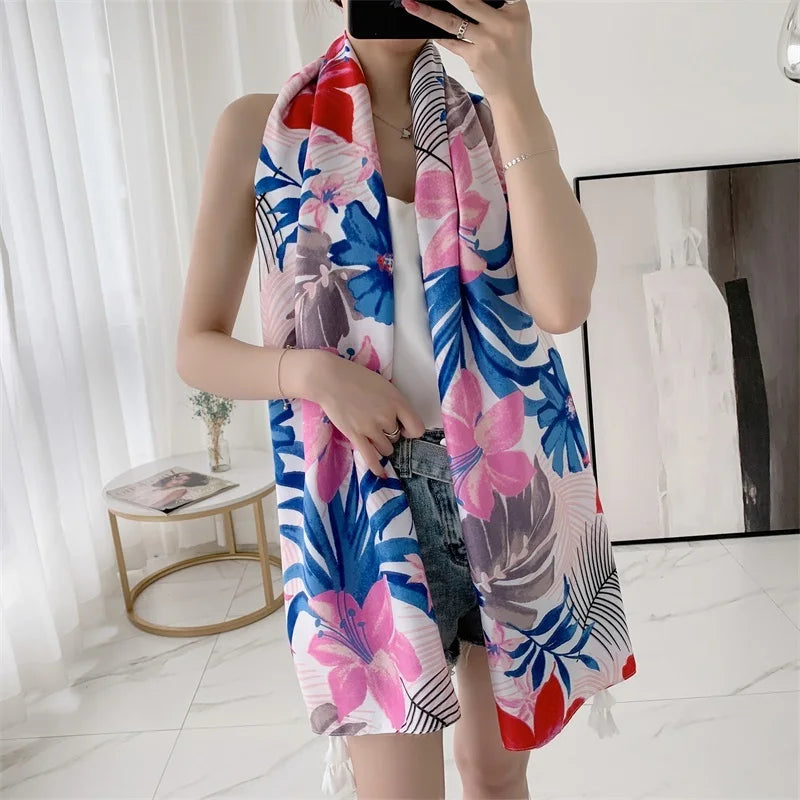 20 Styles 90x180cm Cotton Linen Summer Beach Dress Bikini Cover-ups Sarong Wrap Scarf Women Brazilian Swimsuit Bathing Cover Up