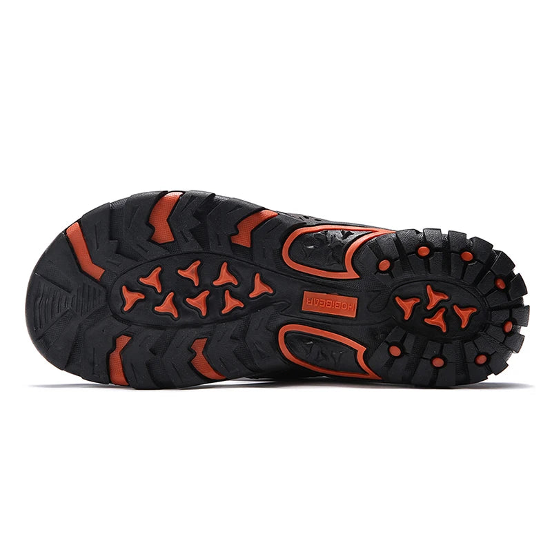 Jumpmore Summer Flip Flops Men Shoes Outdoor Fashion PU Leather Flat Shoes Beach Holiday Shoes Size 40-50