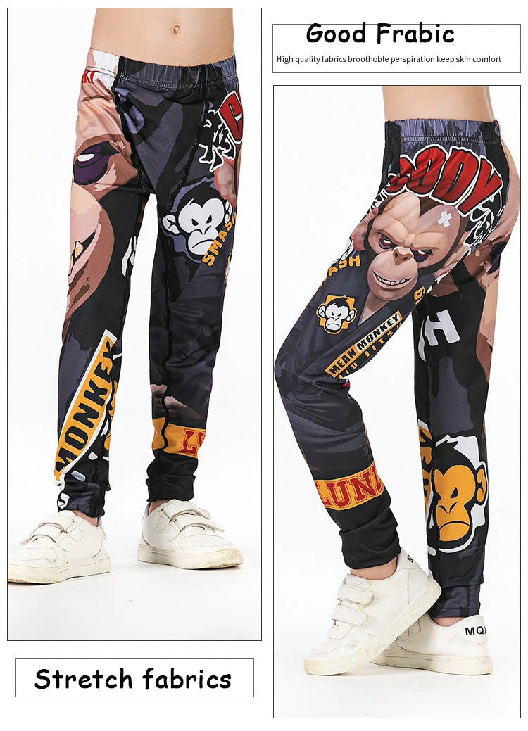 Rashguard Jiu Jitsu Kimono MMA Kid's T-shirt+Pant Sets Kid Rash Guard Children Muay Thai MMA Shorts Kickboxing Boys Gym Clothing