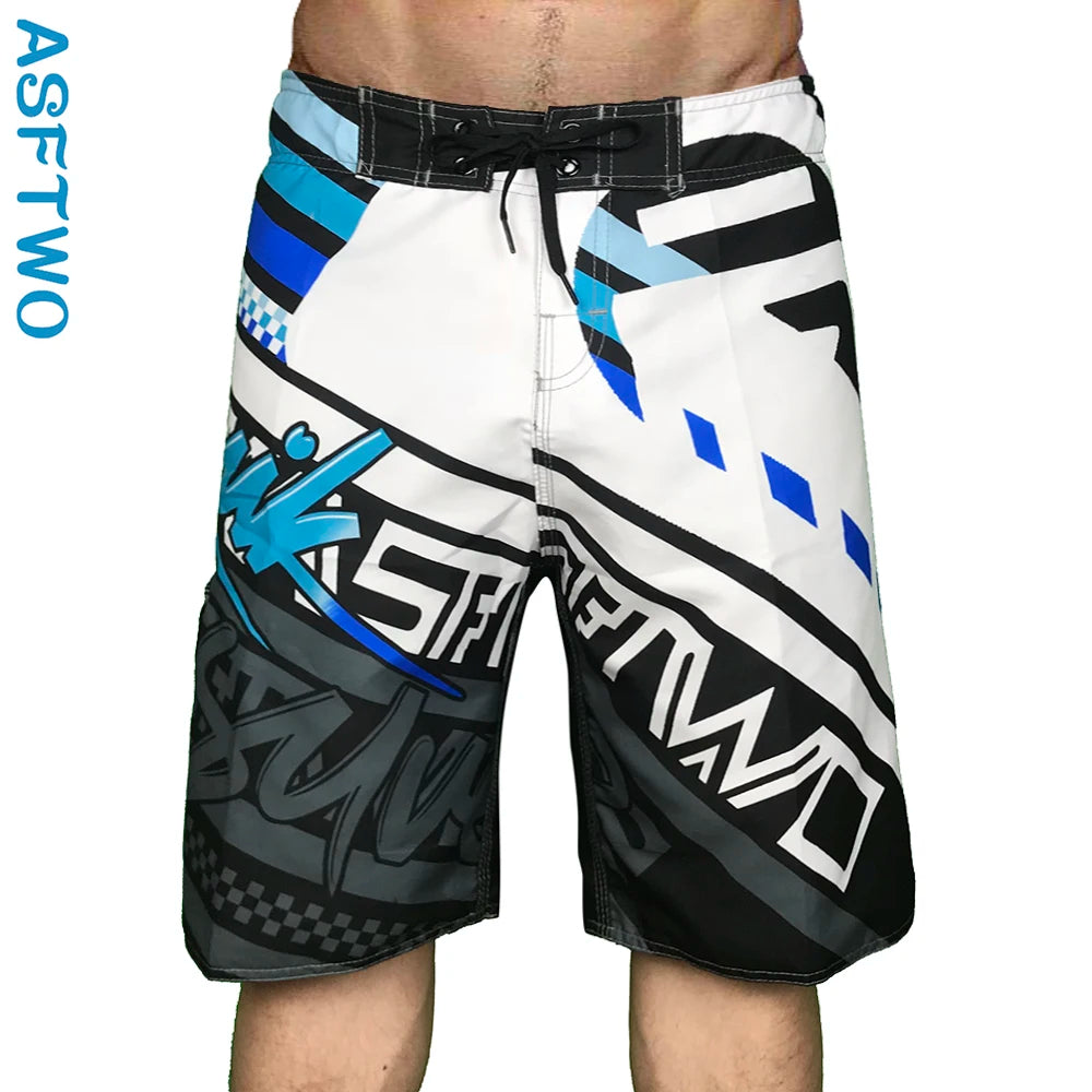 New Printed Men's Swimming Shorts Surfing Beach Pants Running Shorts Bermuda Plate Pants Casual Fitness Pants Swimwear