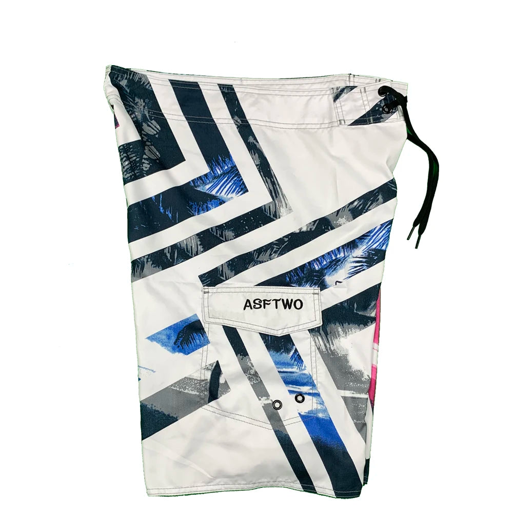 New Printed Men's Swimming Shorts Surfing Beach Pants Running Shorts Bermuda Plate Pants Casual Fitness Pants Swimwear