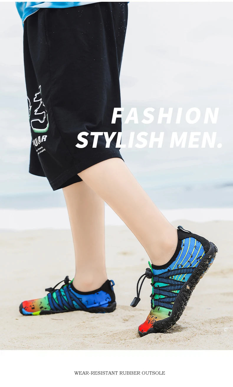 Children Outdoor Water Shoes Barefoot Aqua Five Fingers Sock Swimming Breathable Hiking Wading Beach Outdoor Upstream Sneakers