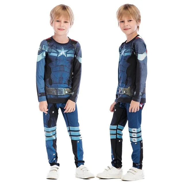 Rashguard Jiu Jitsu Kimono MMA Kid's T-shirt+Pant Sets Kid Rash Guard Children Muay Thai MMA Shorts Kickboxing Boys Gym Clothing