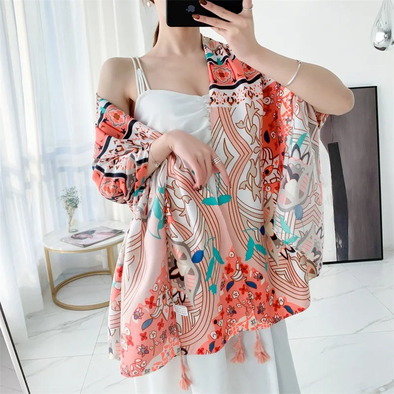 20 Styles 90x180cm Cotton Linen Summer Beach Dress Bikini Cover-ups Sarong Wrap Scarf Women Brazilian Swimsuit Bathing Cover Up