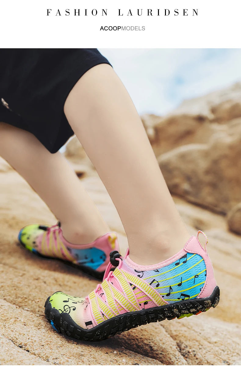 Children Outdoor Water Shoes Barefoot Aqua Five Fingers Sock Swimming Breathable Hiking Wading Beach Outdoor Upstream Sneakers