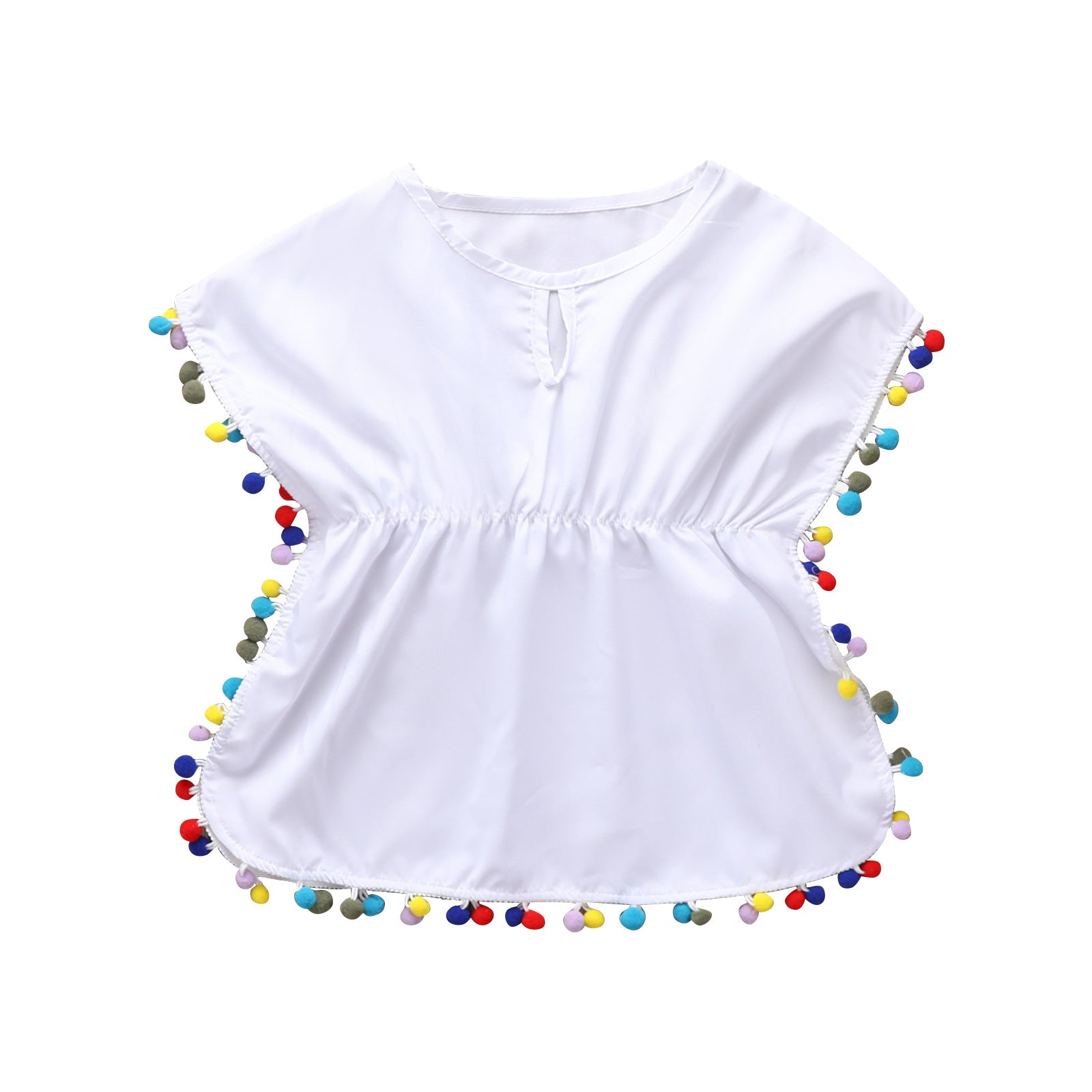 0-5Y Baby Girls Swimwear Cover-up 2026 Summer Leopard Tassel Kids Beach Dress Poncho Swimsuits Bikini Cover Ups Toddler Sundress