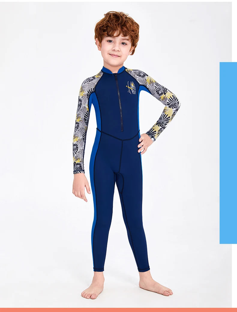 One-Piece Rash Guard for Kids, UV Sun Protection, Full Body Diving Bathing Suit, Swim Skins Swimsuit, UPF 50 + UV Sun Protection