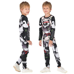 Rashguard Jiu Jitsu Kimono MMA Kid's T-shirt+Pant Sets Kid Rash Guard Children Muay Thai MMA Shorts Kickboxing Boys Gym Clothing