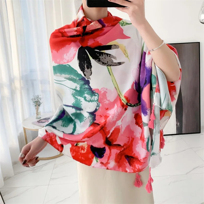 20 Styles 90x180cm Cotton Linen Summer Beach Dress Bikini Cover-ups Sarong Wrap Scarf Women Brazilian Swimsuit Bathing Cover Up